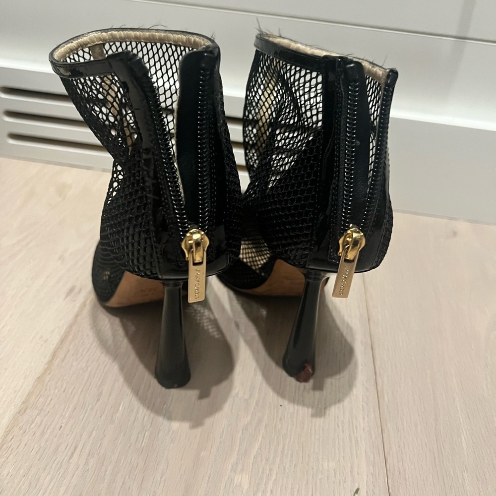 Jimmy Choo Black Mesh Pointed Heels - Picture 3 of 4